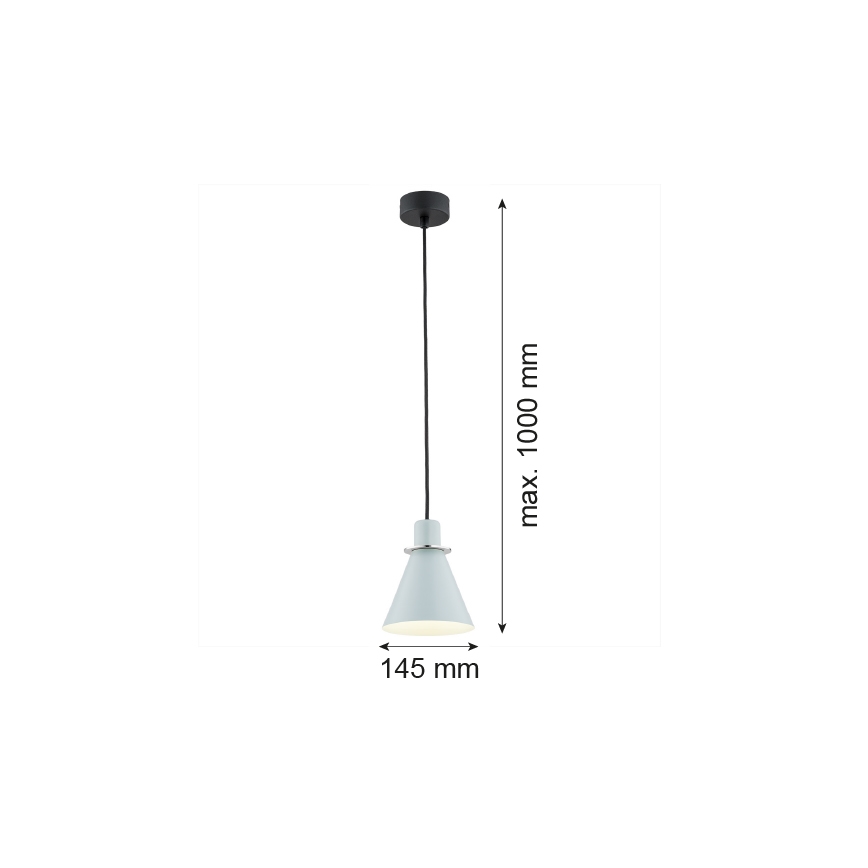 Argon 4683 - Luster na sajli BEVERLY 1xE27/15W/230V plava/sjajni krom