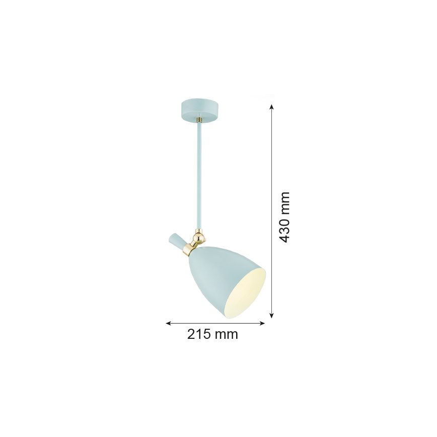 Argon 4685 - Viseći luster CHARLOTTE 1xE27/15W/230V plava/zlatna