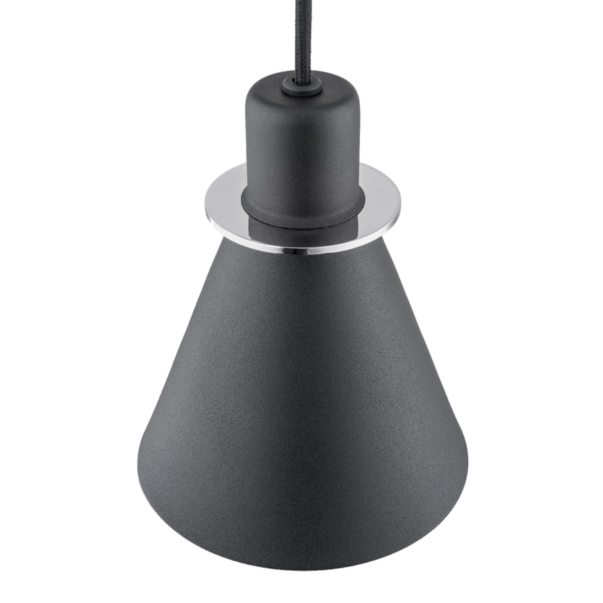 Argon 4688 - Luster na sajli BEVERLY 1xE27/15W/230V crna/sjajni krom