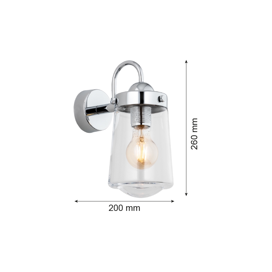 Argon 4719 - Zidna svjetiljka za kupaonicu PASADENA 1xE27/15W/230V IP44