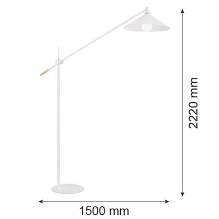 Argon 4731 - Podna lampa NASHVILLE 1xE27/15W/230V bijela