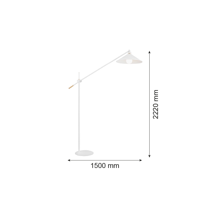 Argon 4731 - Podna lampa NASHVILLE 1xE27/15W/230V bijela