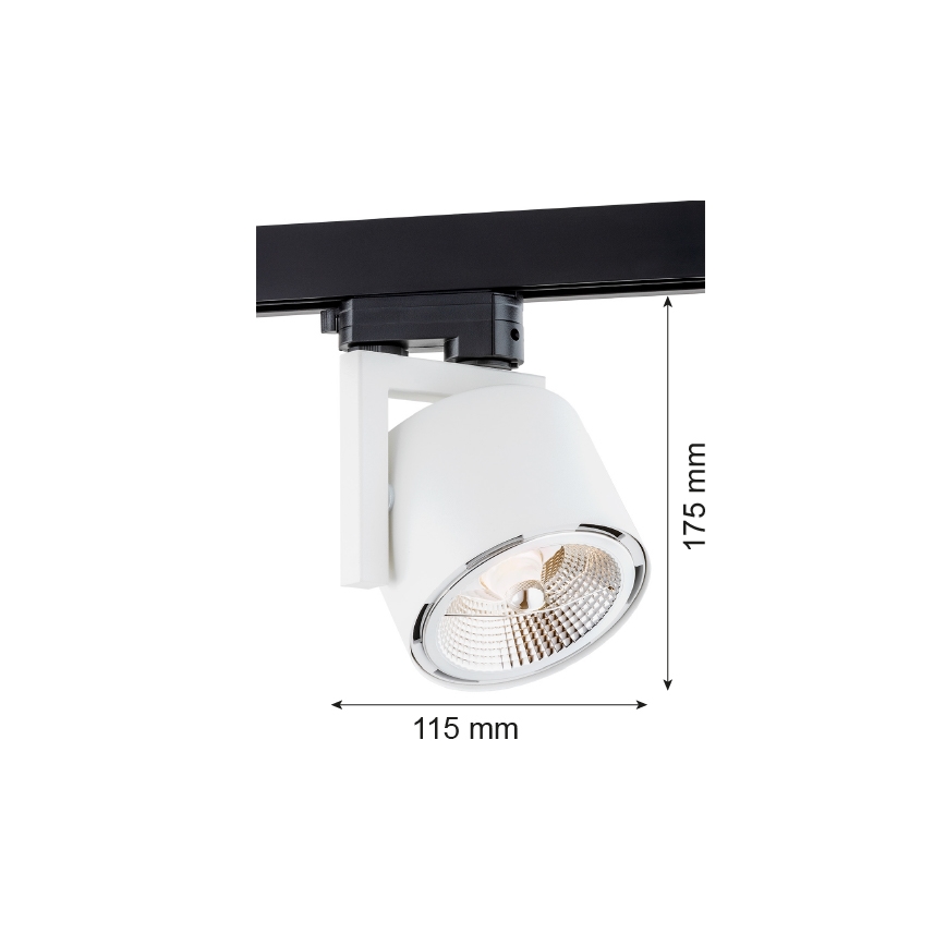 Argon 4750 - Reflektorska svjetiljka za tračni sustav ALTO 1xGU10-AR111/12W/230V bijela