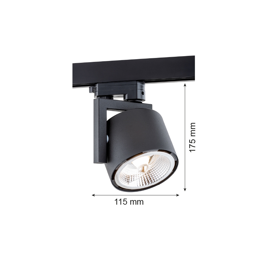 Argon 4751 - LED reflektorska svjetiljka za ALTO tračni sustav 1xGU10-AR111/12W/230V crna
