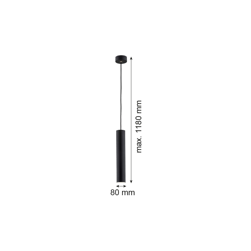Argon 4756 - Luster na sajli GOMERA 1xGU10/5W/230V crna
