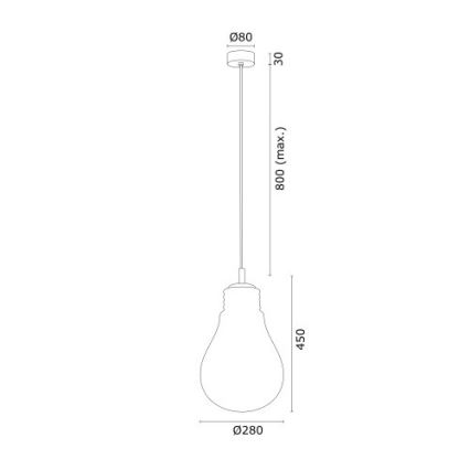 Argon 4879 - Luster na sajli JESSE 1xE27/15W/230V zlatna/bijela