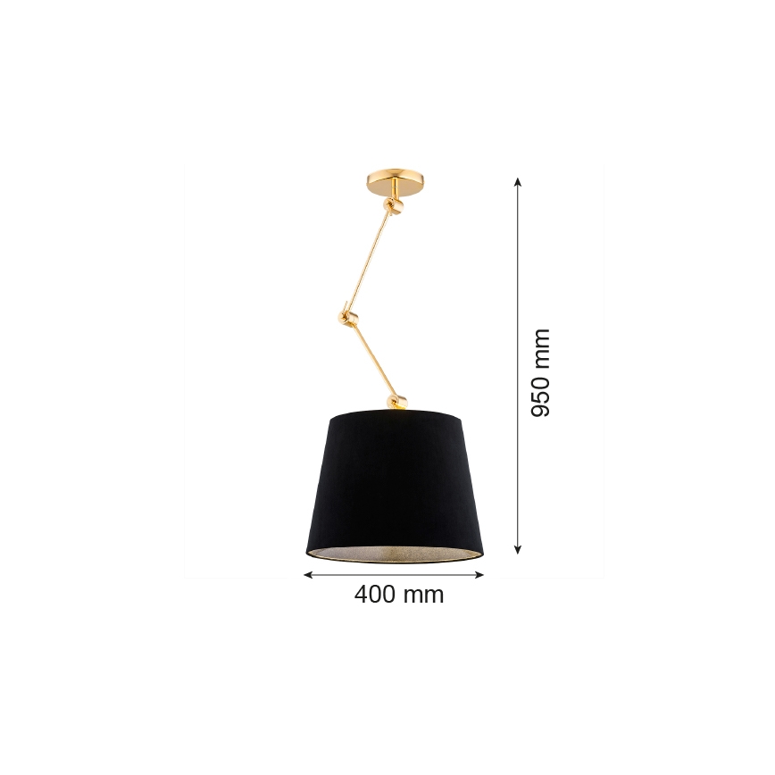 Argon 4896 - Viseći luster ZAKYNTOS PLUS 1xE27/15W/230V crna/zlatna