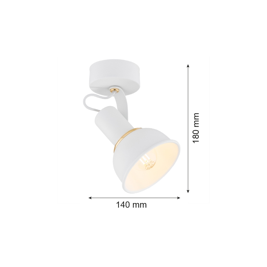 Argon 4899 - Reflektorska svjetiljka TWIST 1xE14/7W/230V bijela/zlatna