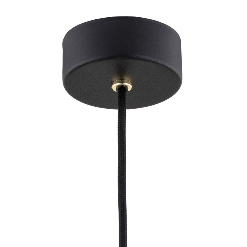 Argon 4905 - Luster na sajli MURANO 1xE27/15W/230V crna/zlatna