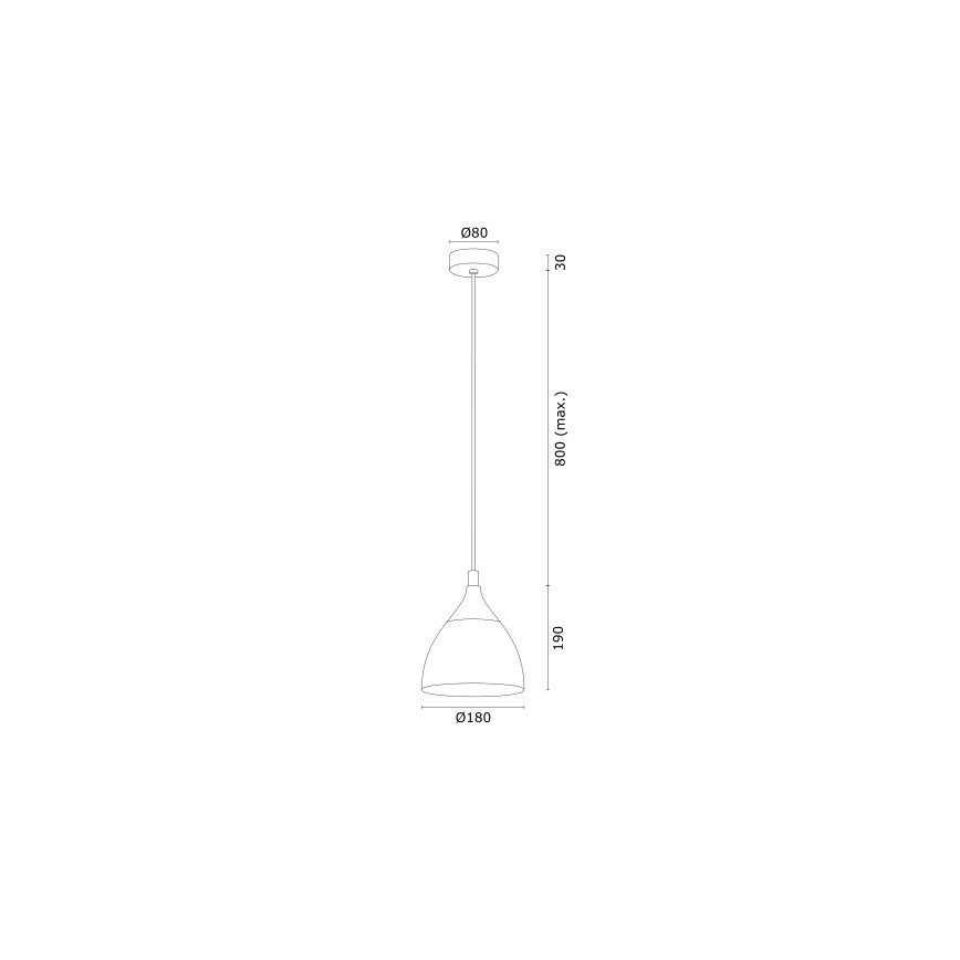 Argon 4905 - Luster na sajli MURANO 1xE27/15W/230V crna/zlatna