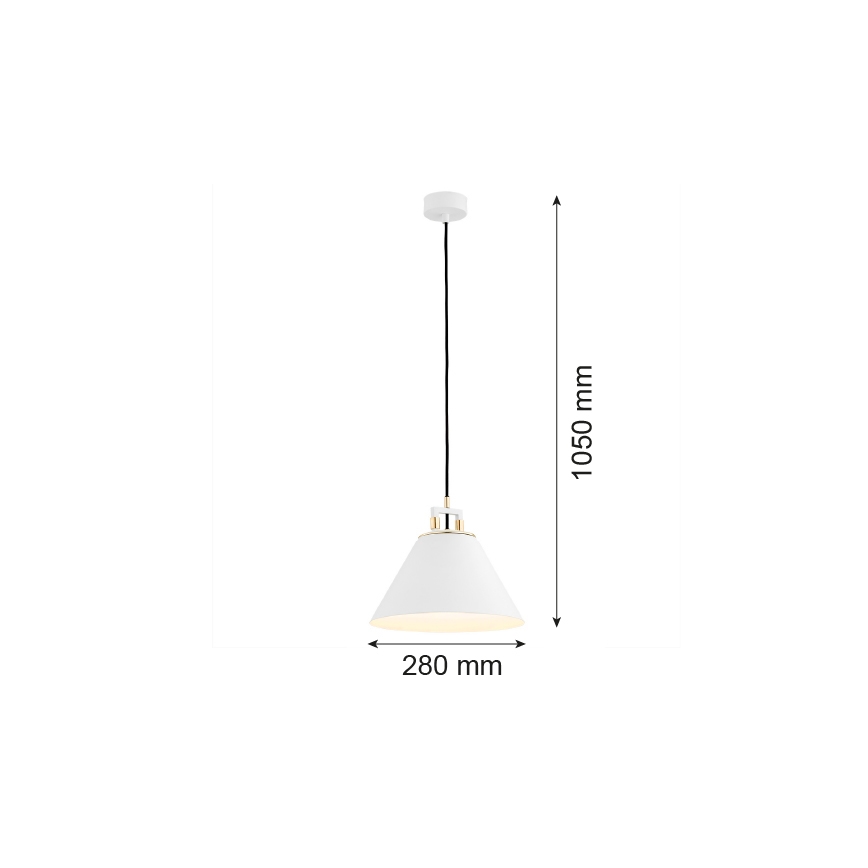Argon 4914 - Luster na sajli ORTE 1xE27/15W/230V bijela