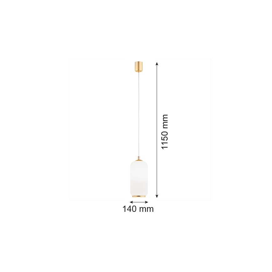Argon 4993 - Luster na sajli PALLADO 1xE27/15W/230V zlatna/bijela