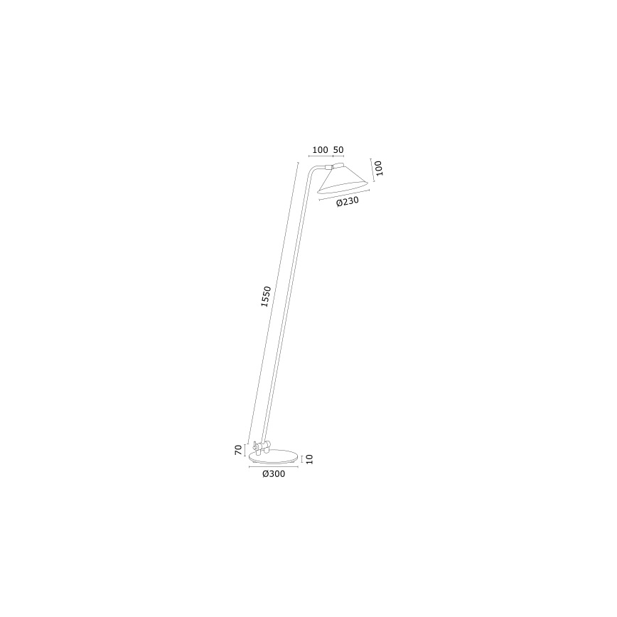 Argon 4997 - Podna lampa GABIAN 1xE27/15W/230V bijela