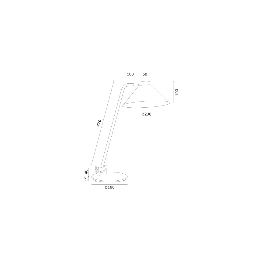 Argon 4998 - Stolna lampa GABIAN 1xE27/15W/230V crna