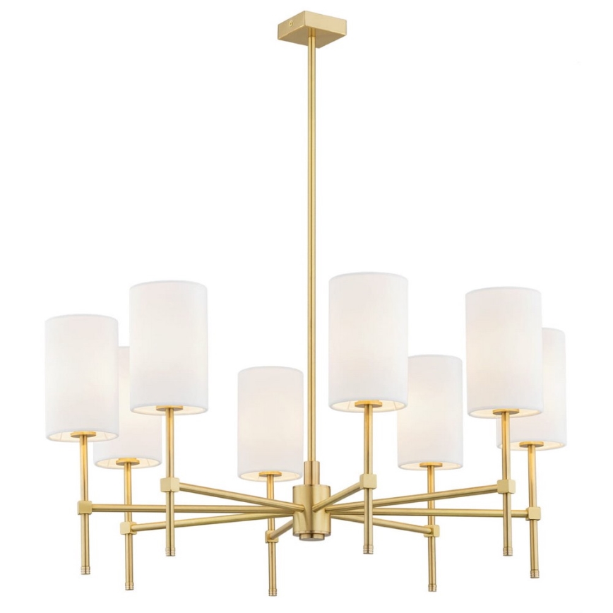 Argon 5051 - Viseći luster ABRUZZO 8xE14/15W/230V mesing/bijela