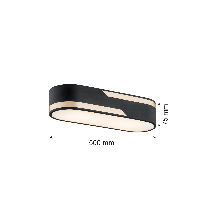 Argon 6001 - Stropna svjetiljka TONI 3xE27/15W/230V crna/zlatna