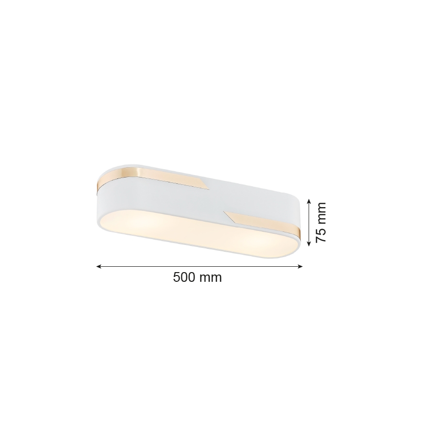 Argon 6003 - Stropna svjetiljka TONI 3xE27/15W/230V bijela/zlatna