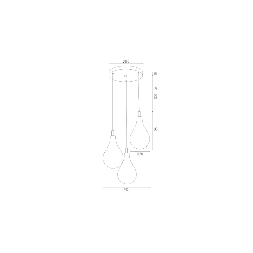 Argon 6105 - Luster na sajli OAKLAND 3xG9/6W/230V crna