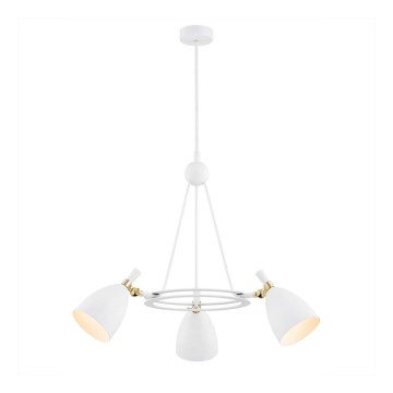 Argon 6148 - Viseći luster CHARLOTTE 3xE27/15W/230V bijela/zlatna