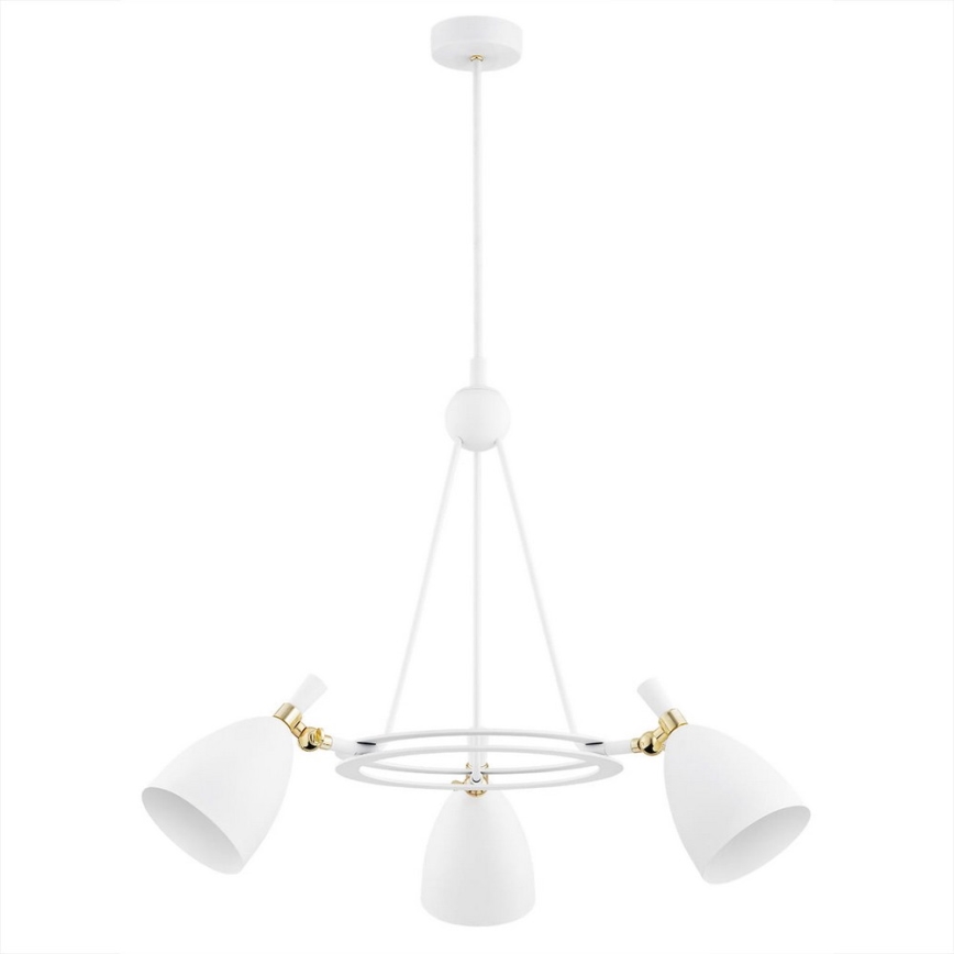 Argon 6148 - Viseći luster CHARLOTTE 3xE27/15W/230V bijela/zlatna