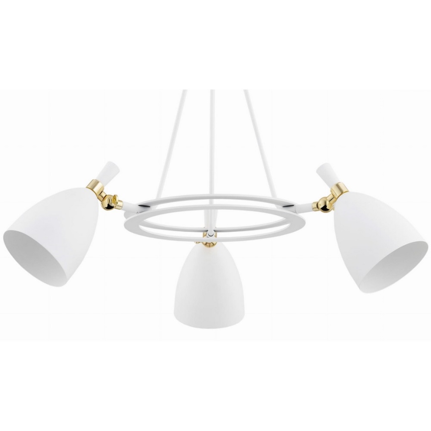 Argon 6148 - Viseći luster CHARLOTTE 3xE27/15W/230V bijela/zlatna