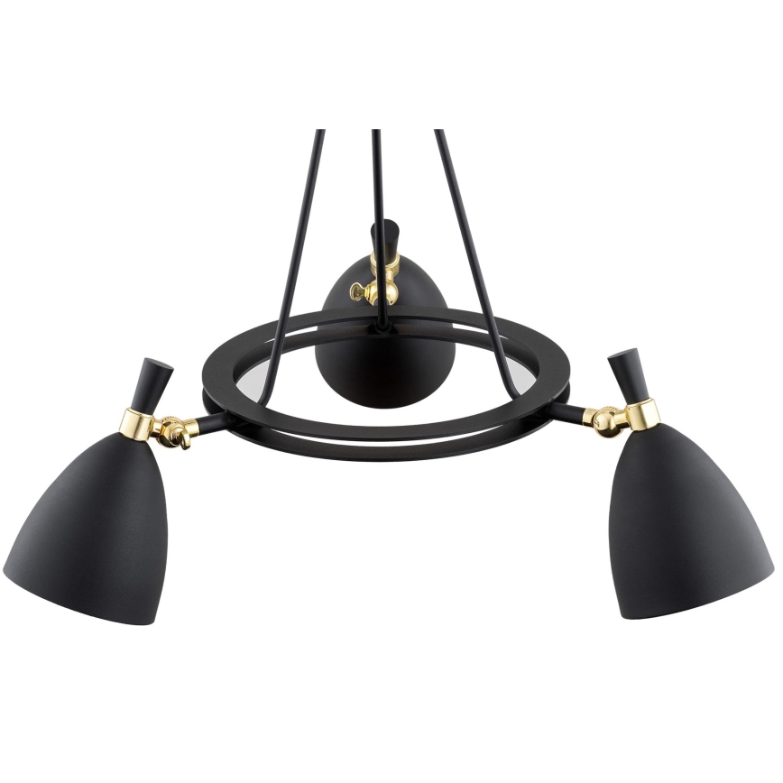 Argon 6149 - Viseći luster CHARLOTTE 3xE27/15W/230V crna/zlatna