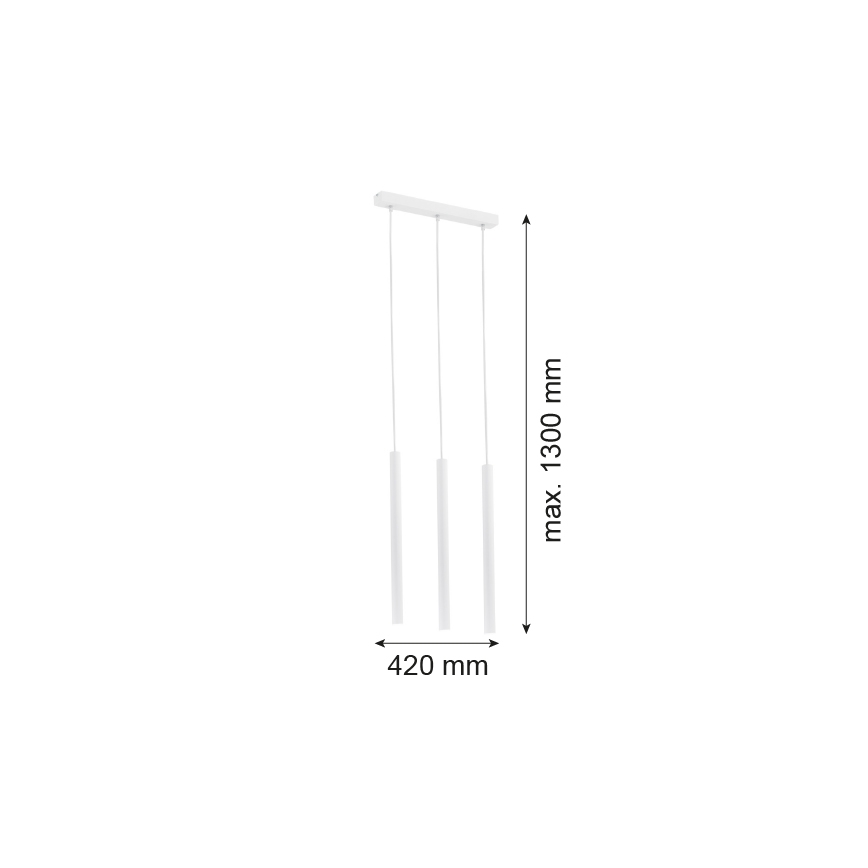 Argon 6178 - Luster na sajli ETNA 3xG9/6W/230V bijela