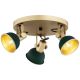 Argon 6242 - Reflektorska svjetiljka LENORA 3xE14/7W/230V zlatna/zelena