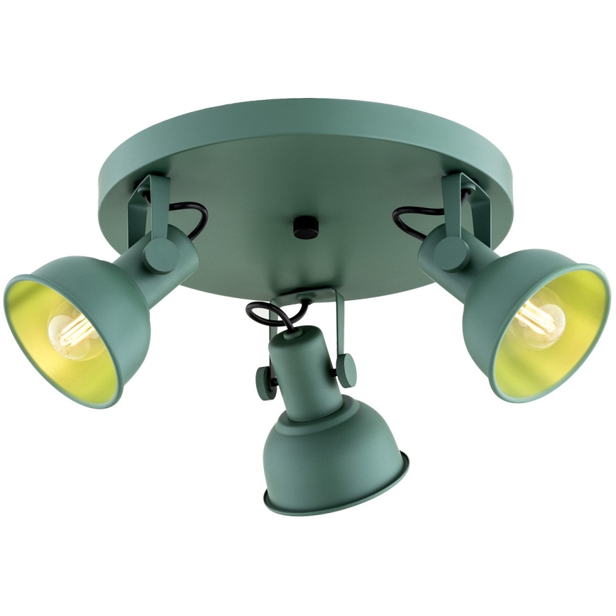 Argon 6265 - Reflektorska svjetiljka LENORA 3xE14/7W/230V zelena