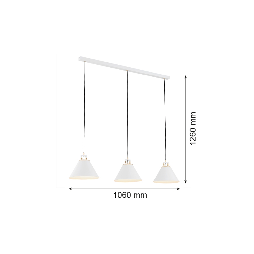 Argon 6291 - Stropna svjetiljka FABIO 3xE14/7W/230V alabaster bijela
