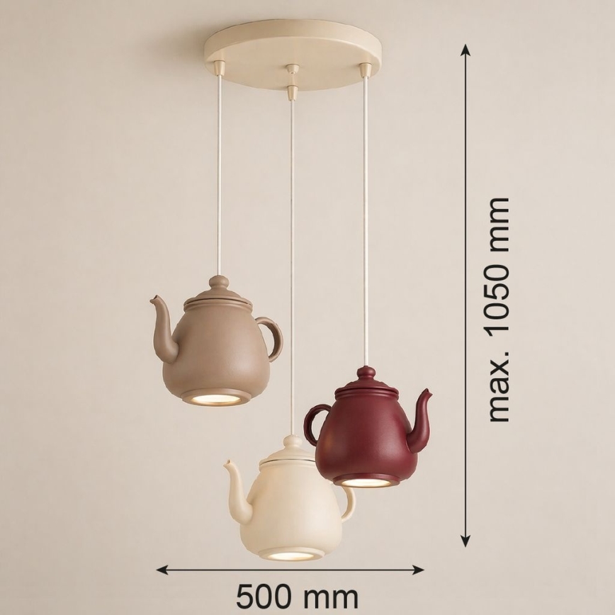 Argon 6366 - Luster na sajli KAMAL 3xGU10/5W/230V