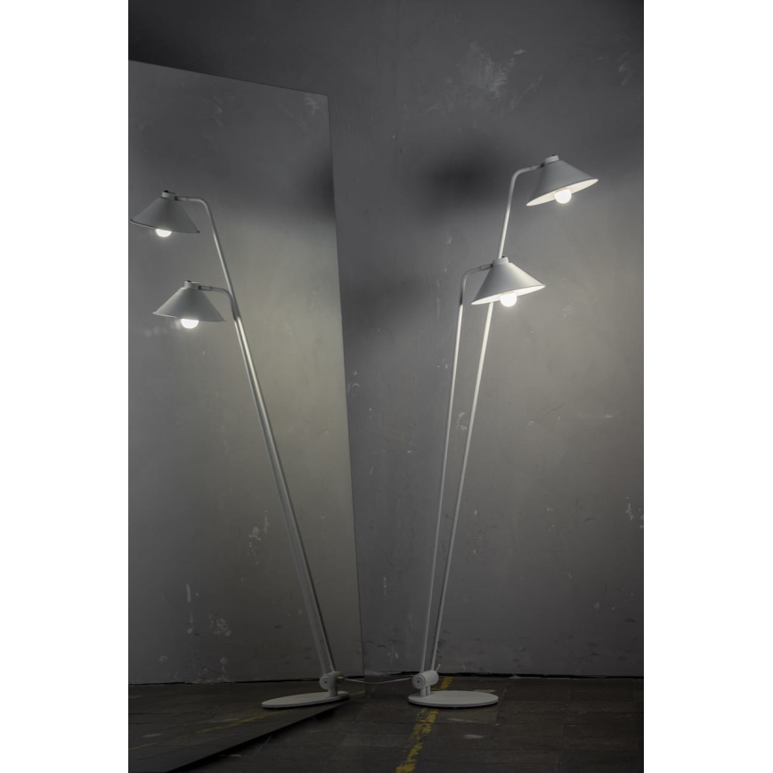 Argon 7074 - Podna lampa GABIAN 2xE27/15W/230V bijela