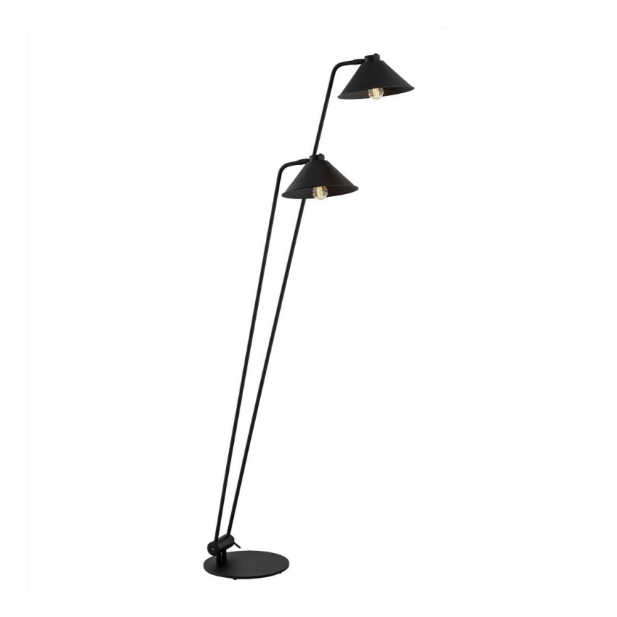 Argon 7075 - Podna lampa GABIAN 2xE27/15W/230V crna