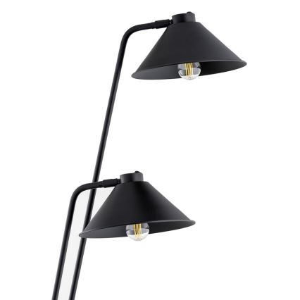 Argon 7075 - Podna lampa GABIAN 2xE27/15W/230V crna