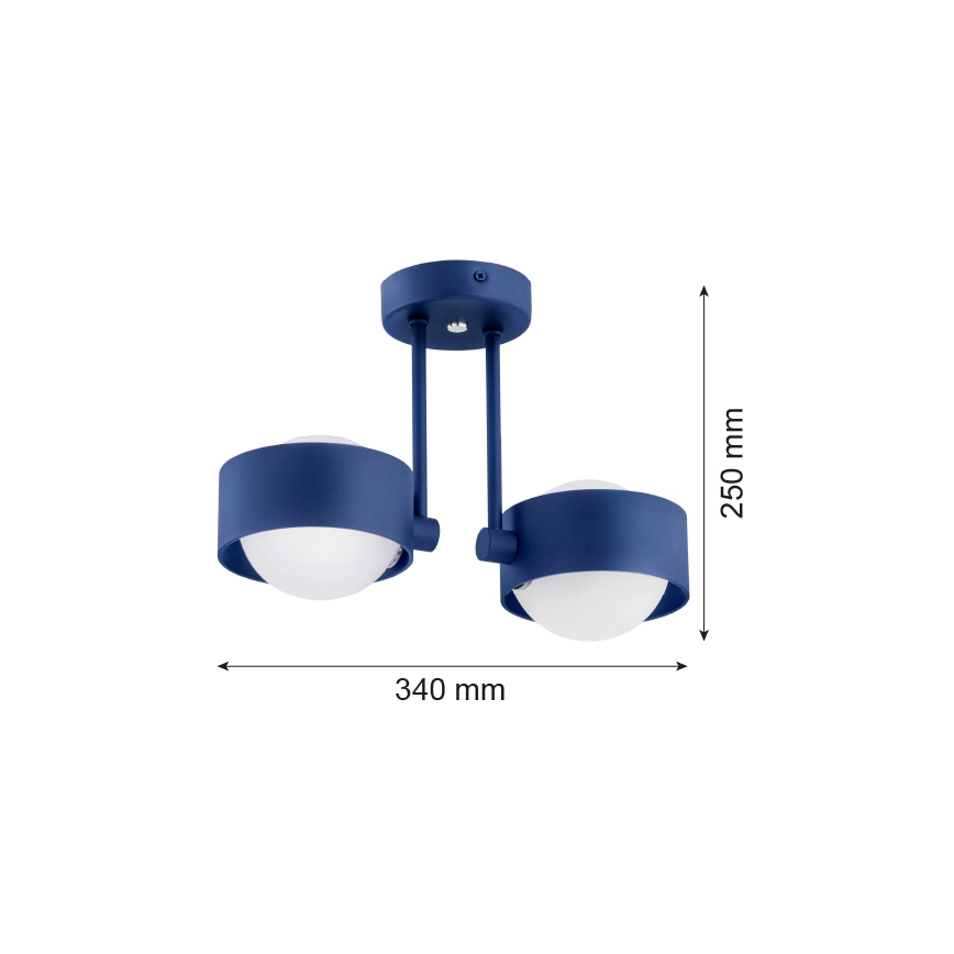 Argon 7090 - Viseći luster MASSIMO PLUS 2xG9/6W/230V plava