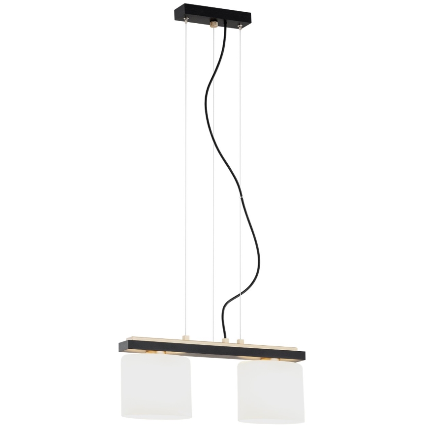 Argon 7164 - Luster na sajli CANOA 2xE27/15W/230V crna