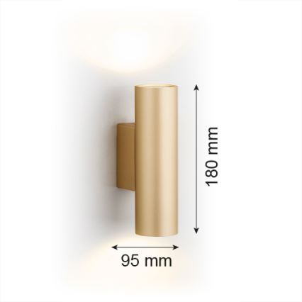 Argon 7178 - Zidna svjetiljka MITOS PLUS 2xGU10/5W/230V zlatna