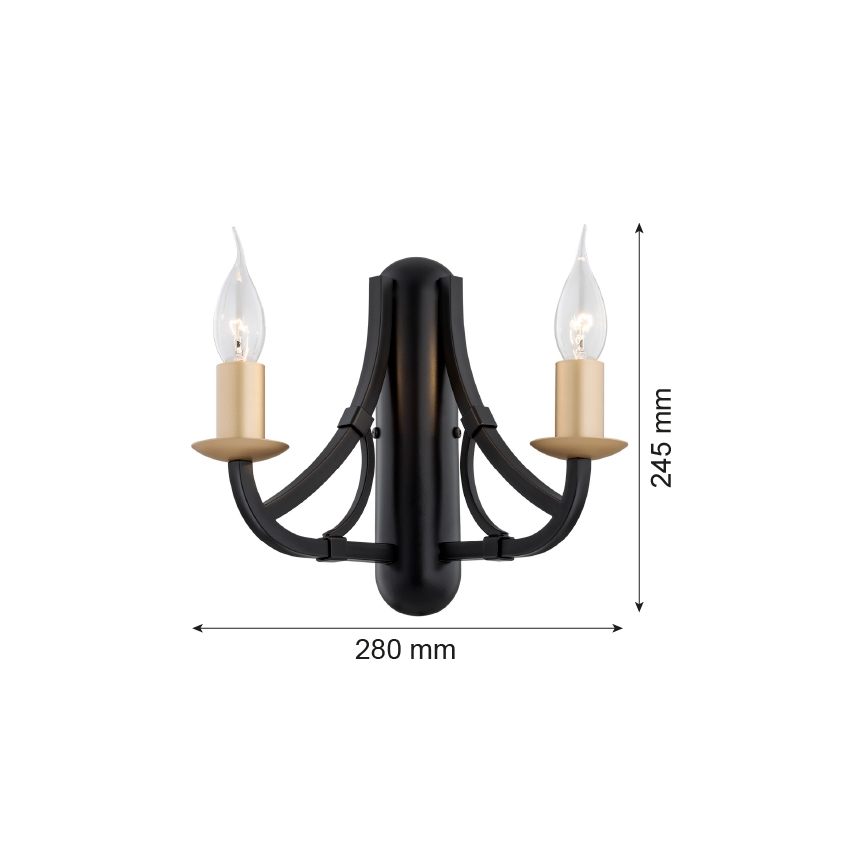Argon 7181 - Zidna svjetiljka LORENZO 2xE14/7W/230V