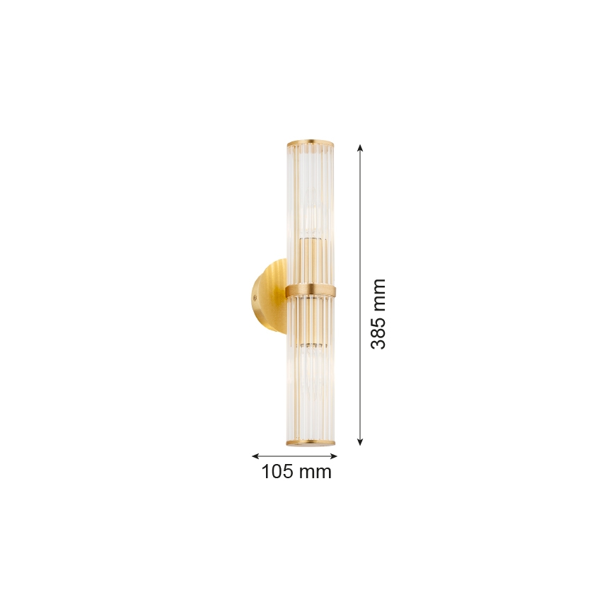 Argon 7203 - Zidna svjetiljka HAMPTON 2xE14/7W/230V zlatna