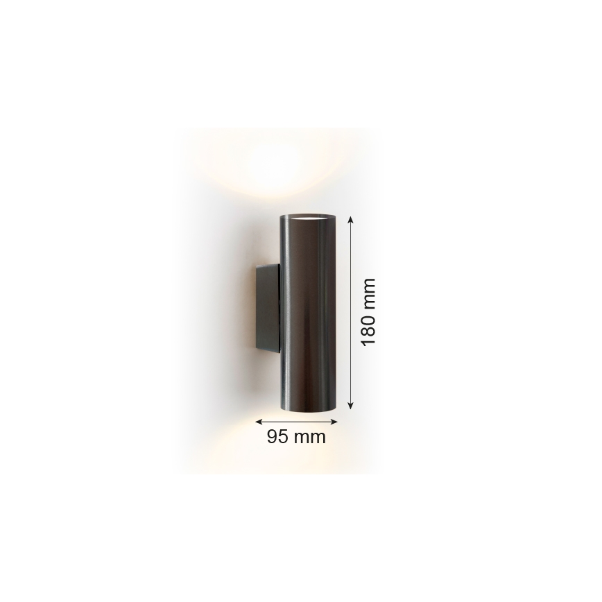Argon 7231 - Zidna svjetiljka MITOS PLUS 2xGU10/5W/230V crna