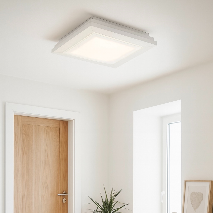 Argon 7266 - Stropna svjetiljka TABOR 2xE27/15W/230V 32x32 cm bijela