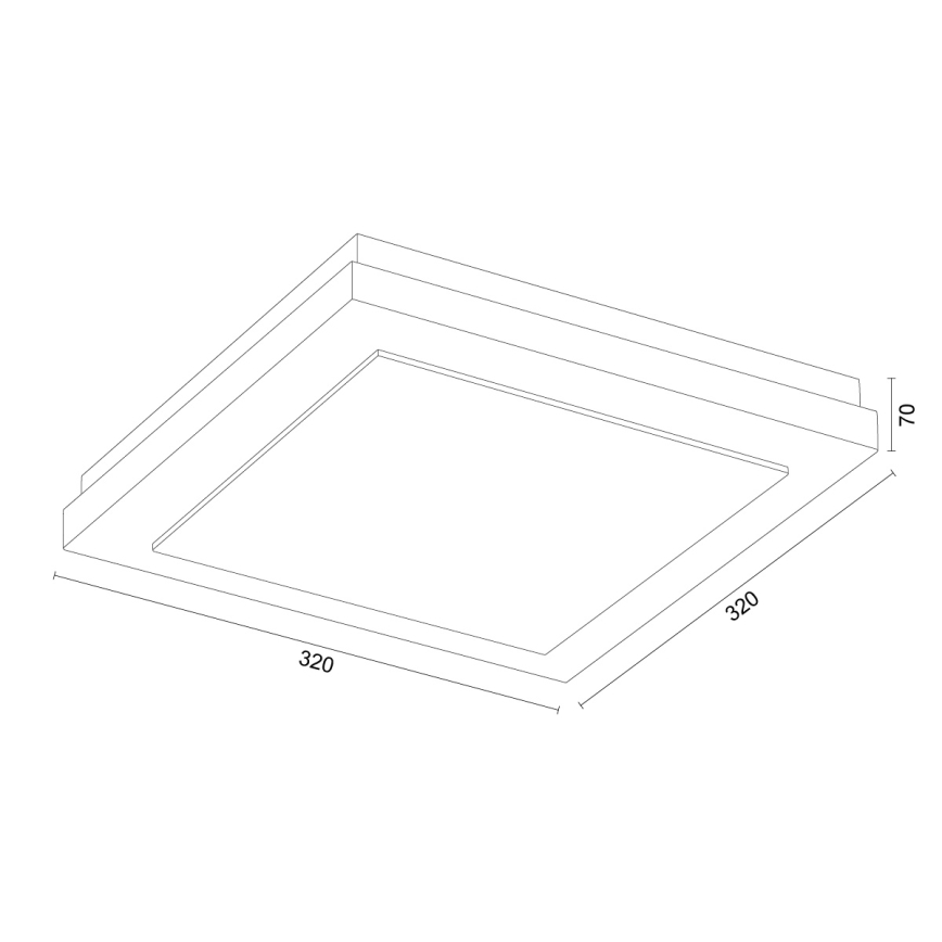 Argon 7267 - Stropno svjetlo TABOR 2xE27/15W/230V 32x32 cm bež