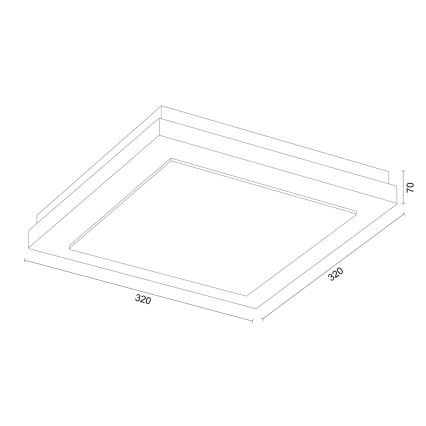 Argon 7268 - Stropna svjetiljka TABOR 2xE27/15W/230V 32x32 cm terakotna