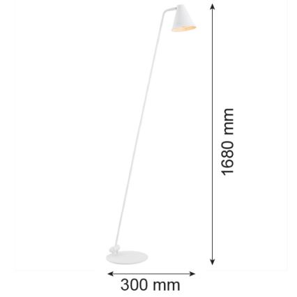 Argon 8001 - Podna lampa AVALONE 1xE27/15W/230V bijela