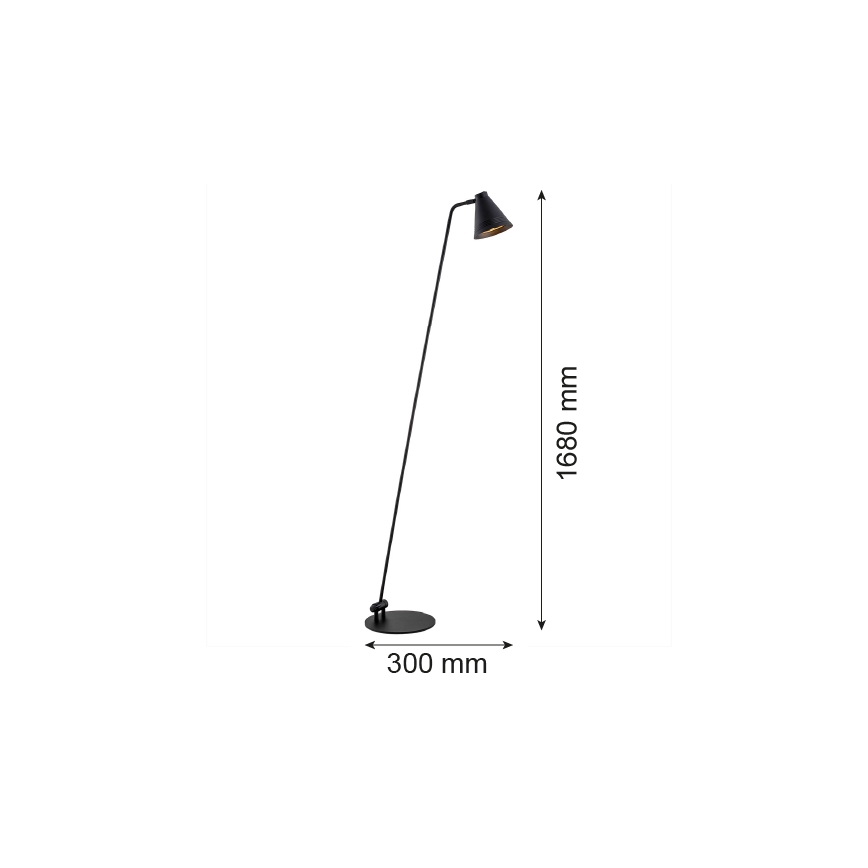 Argon 8003 - Podna lampa AVALONE 1xE27/15W/230V crna