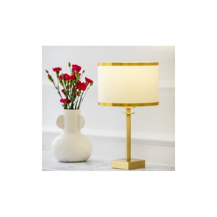 Argon 8029 - Stolna lampa ABBANO 1xE27/15W/230V mesing/bijela