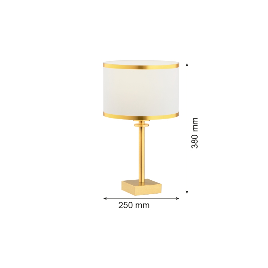 Argon 8029 - Stolna lampa ABBANO 1xE27/15W/230V mesing/bijela