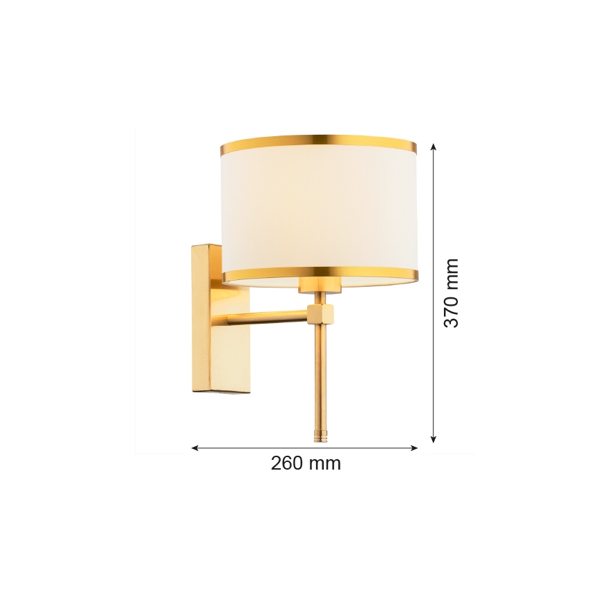 Argon 8033 - Zidna lampa ABBANO 1xE27/15W/230V mesing/bijela