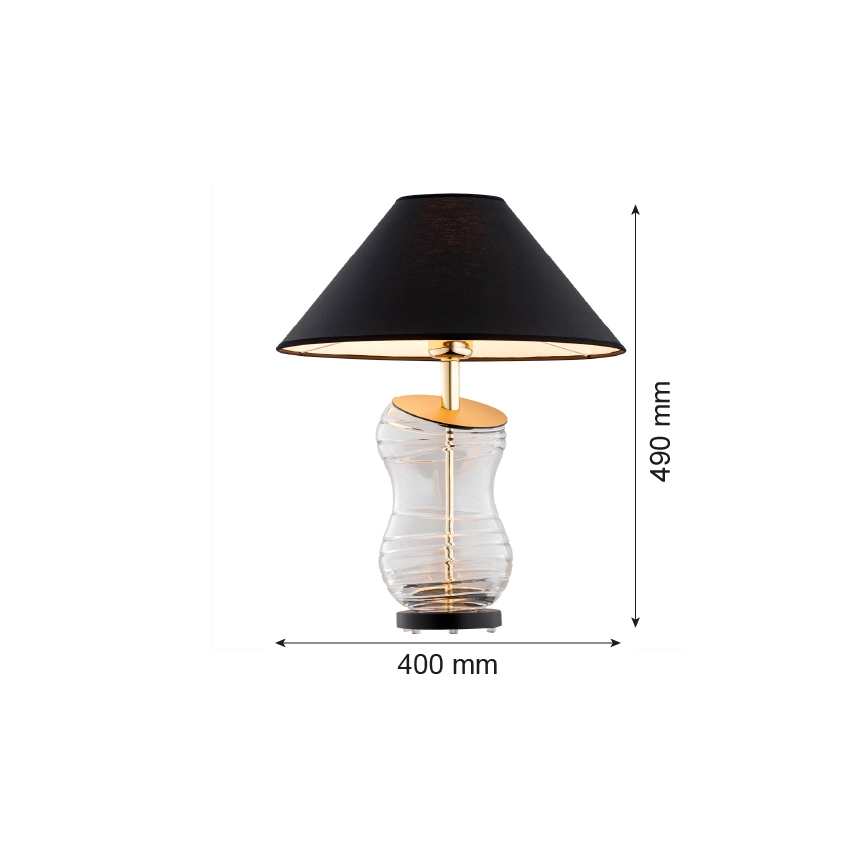Argon 8037 - Stolna lampa VENETO 1xE27/15W/230V crna/mesing