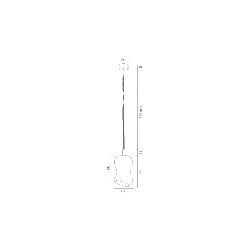 Argon 8038 - Luster na sajli SALERNO 1xE27/15W/230V zlatna